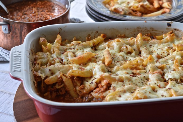 Beefless Bolognese Gratine