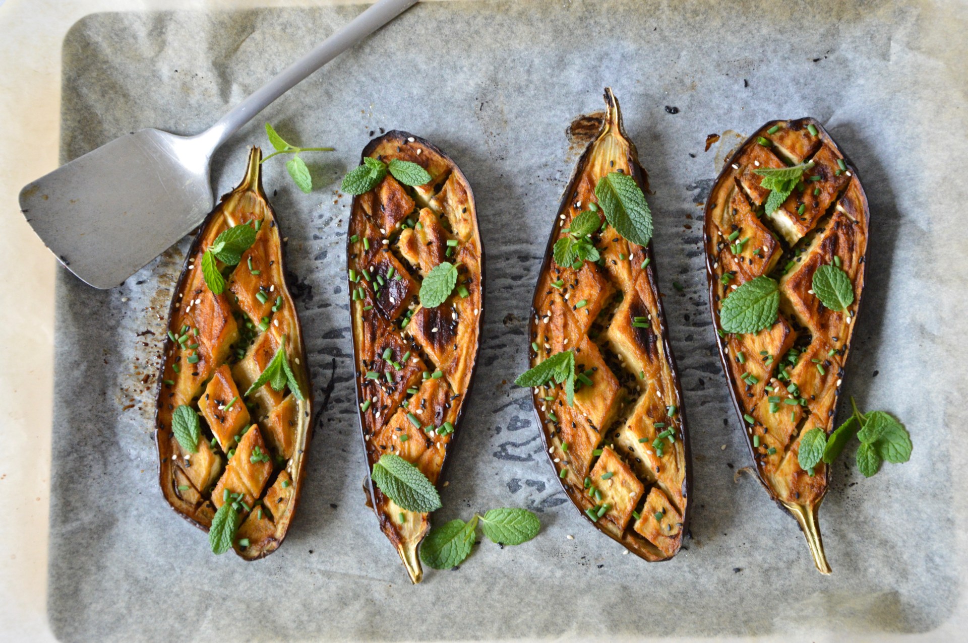 Miso-glazed aubergine Miso-glazed aubergine
