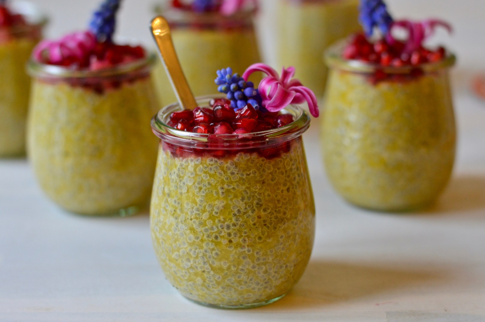 Tropical chia puddings