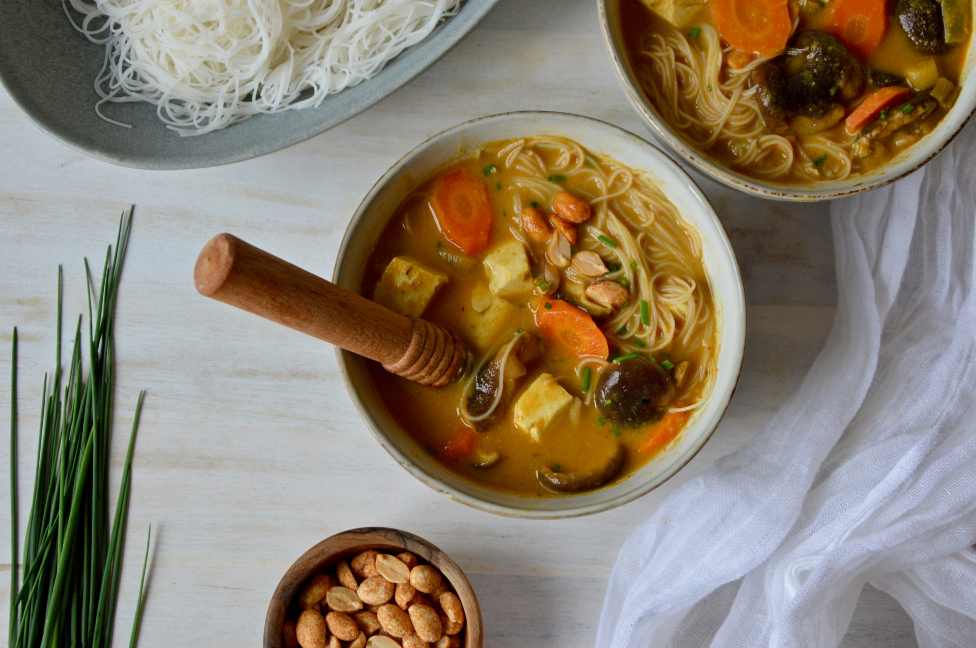Spicy Thai peanut soup